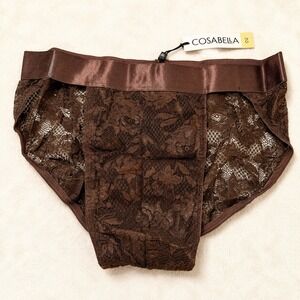 COSABELLA Never Say Never Men's Sports Brief Uno Brown Lace - Size M / NWT